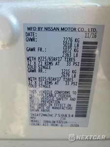 Zdjęcie 15 z 16 samochodu: 2017 NISSAN ROGUE SV VIN:5N1AT2MN2HC759834 - miniatura