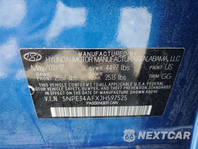 Zdjęcie 14 z 14 samochodu: 2018 HYUNDAI SONATA SPORT VIN:5NPE34AFXJH597525 - miniatura
