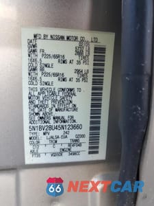 Zdjęcie 13 z 13 samochodu: 2005 NISSAN QUEST S VIN:5N1BV28U45N123660 - miniatura