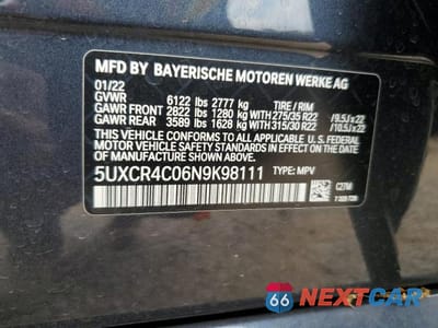 Zdjęcie 13 z 13 samochodu: 2022 BMW X5 SDRIVE 40I VIN:5UXCR4C06N9K98111 - miniatura
