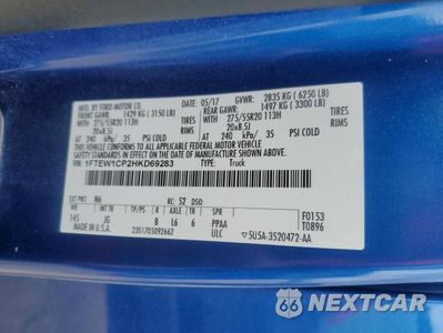 Zdjęcie 13 z 13 samochodu: 2017 FORD F150 SUPERCREW VIN:1FTEW1CP2HKD69283 - miniatura