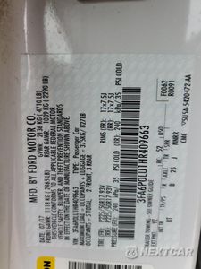 Zdjęcie 12 z 12 samochodu: 2017 FORD FUSION SE HYBRID VIN:3FA6P0LU1HR409663 - miniatura