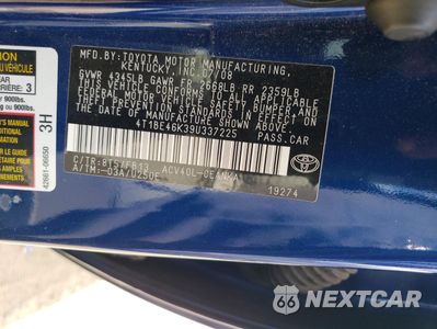 Zdjęcie 12 z 12 samochodu: 2009 TOYOTA CAMRY BASE VIN:4T1BE46K39U337225 - miniatura