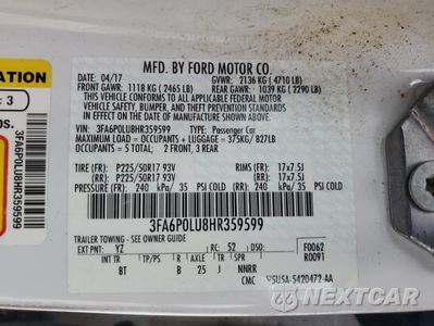 Zdjęcie 12 z 12 samochodu: 2017 FORD FUSION SE HYBRID VIN:3FA6P0LU8HR359599 - miniatura
