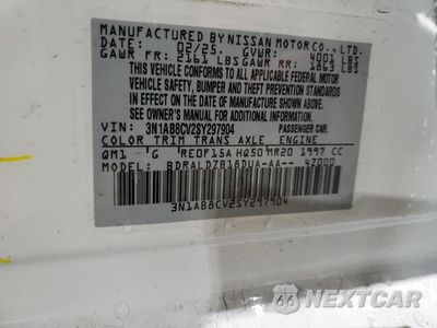 Zdjęcie 12 z 12 samochodu: 2025 NISSAN SENTRA SV VIN:3N1AB8CV2SY297904 - miniatura