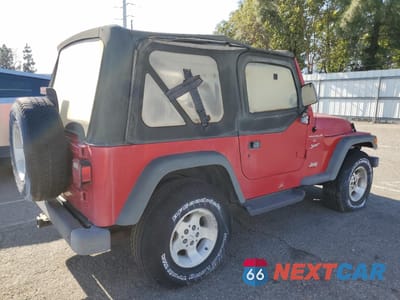 Trzecie zdjęcie samochodu z tyłu: 2000 JEEP WRANGLER / TJ SPORT VIN:1J4FA49S3YP726578 - miniatura