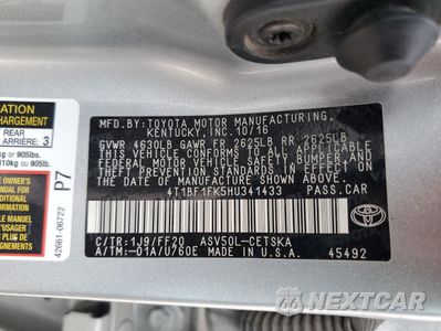 Zdjęcie 14 z 14 samochodu: 2017 TOYOTA CAMRY LE VIN:4T1BF1FK5HU341433 - miniatura