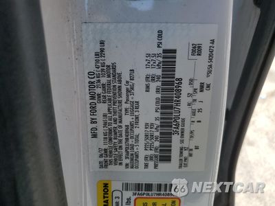 Zdjęcie 12 z 13 samochodu: 2017 FORD FUSION SE HYBRID VIN:3FA6P0LU7HR408968 - miniatura