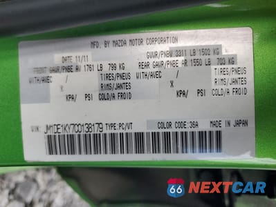 Zdjęcie 13 z 13 samochodu: 2012 MAZDA MAZDA2 VIN:JM1DE1KY7C0138179 - miniatura