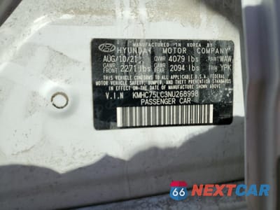 Zdjęcie 13 z 14 samochodu: 2022 HYUNDAI IONIQ SE VIN:KMHC75LC3NU268998 - miniatura