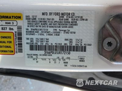 Zdjęcie 12 z 14 samochodu: 2018 FORD FUSION SE HYBRID VIN:3FA6P0LU5JR172150 - miniatura
