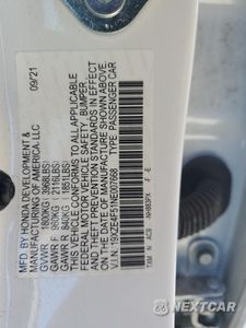Zdjęcie 12 z 12 samochodu: 2022 HONDA INSIGHT EX VIN:19XZE4F51NE007668 - miniatura