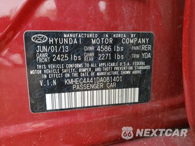 Zdjęcie 13 z 13 samochodu: 2013 HYUNDAI SONATA HYBRID VIN:KMHEC4A41DA081401 - miniatura