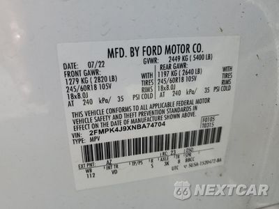 Zdjęcie 16 z 17 samochodu: 2022 FORD EDGE SEL VIN:2FMPK4J9XNBA74704 - miniatura