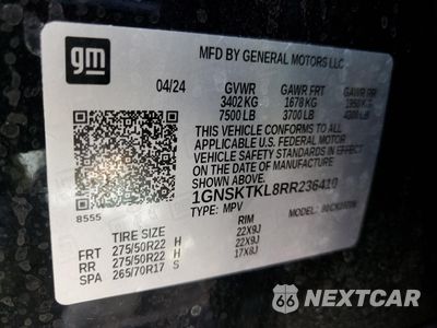 Zdjęcie 13 z 13 samochodu: 2024 CHEVROLET TAHOE K1500 HIGH COUNTRY VIN:1GNSKTKL8RR236410 - miniatura