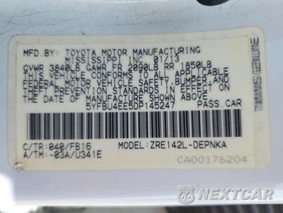 Zdjęcie 15 z 15 samochodu: 2013 TOYOTA COROLLA BASE VIN:5YFBU4EE5DP145247 - miniatura