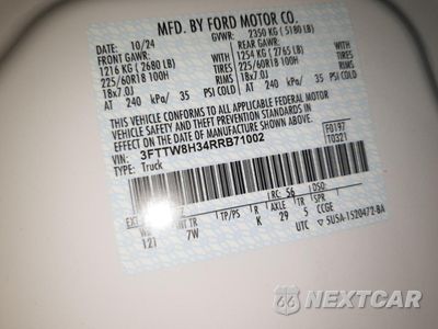 Zdjęcie 7 z 7 samochodu: 2024 FORD MAVERICK XLT VIN:3FTTW8H34RRB71002 - miniatura