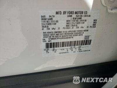 Zdjęcie 13 z 13 samochodu: 2024 FORD EXPLORER LIMITED VIN:1FMSK7FH2RGA84878 - miniatura