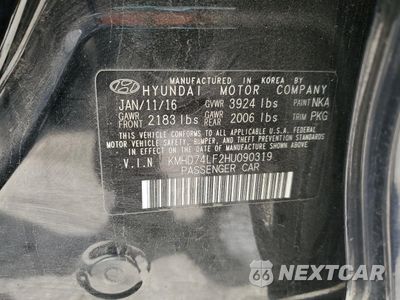 Zdjęcie 14 z 15 samochodu: 2017 HYUNDAI ELANTRA SE VIN:KMHD74LF2HU090319 - miniatura