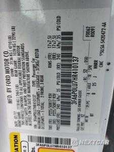 Zdjęcie 12 z 12 samochodu: 2017 FORD FUSION SE HYBRID VIN:3FA6P0LU7HR410137 - miniatura