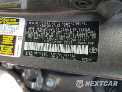 Zdjęcie 12 z 13 samochodu: 2024 TOYOTA CAMRY XSE VIN:4T1K31AKXRU629336 - miniatura