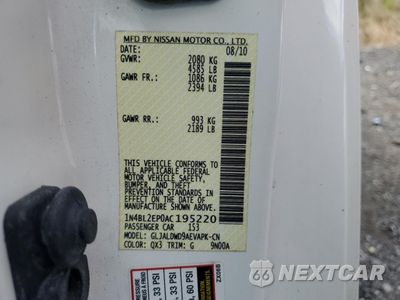 Zdjęcie 14 z 14 samochodu: 2010 NISSAN ALTIMA SR VIN:1N4BL2EP0AC195220 - miniatura