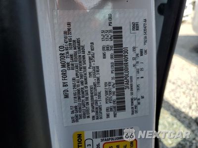Zdjęcie 12 z 13 samochodu: 2017 FORD FUSION SE HYBRID VIN:3FA6P0LU0HR409301 - miniatura
