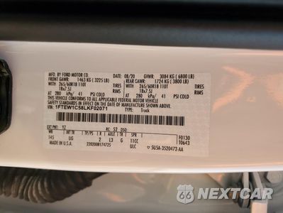 Zdjęcie 12 z 13 samochodu: 2020 FORD F150 SUPERCREW VIN:1FTEW1C58LKF02071 - miniatura