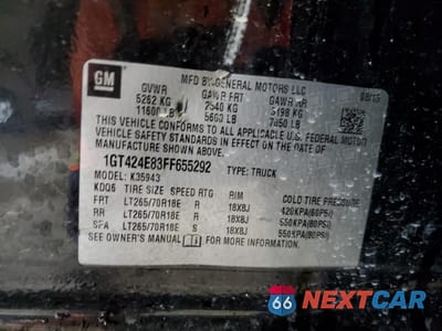 Zdjęcie 12 z 12 samochodu: 2015 GMC SIERRA K3500 DENALI VIN:1GT424E83FF655292 - miniatura