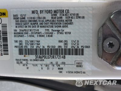 Zdjęcie 13 z 14 samochodu: 2018 FORD FUSION SE HYBRID VIN:3FA6P0LU7JR172148 - miniatura
