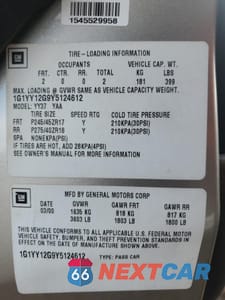 Zdjęcie 13 z 13 samochodu: 2000 CHEVROLET CORVETTE VIN:1G1YY12G9Y5124612 - miniatura