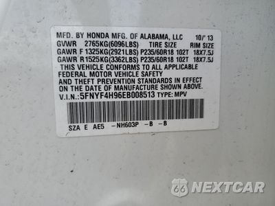 Zdjęcie 13 z 15 samochodu: 2014 HONDA PILOT TOURING VIN:5FNYF4H96EB008513 - miniatura