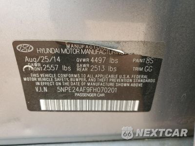 Zdjęcie 12 z 12 samochodu: 2015 HYUNDAI SONATA SE VIN:5NPE24AF9FH070201 - miniatura