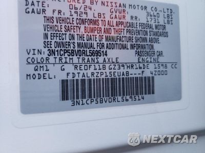 Zdjęcie 13 z 13 samochodu: 2024 NISSAN KICKS S VIN:3N1CP5BV0RL569514 - miniatura
