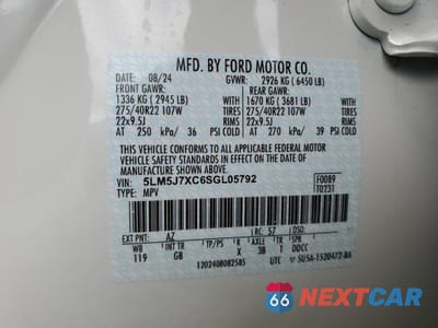 Zdjęcie 13 z 16 samochodu: 2025 LINCOLN AVIATOR RESERVE VIN:5LM5J7XC6SGL05792 - miniatura