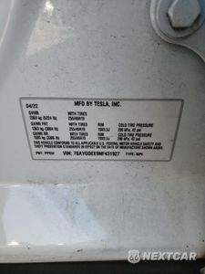 Zdjęcie 12 z 14 samochodu: 2022 TESLA MODEL Y VIN:7SAYGDEE9NF431927 - miniatura