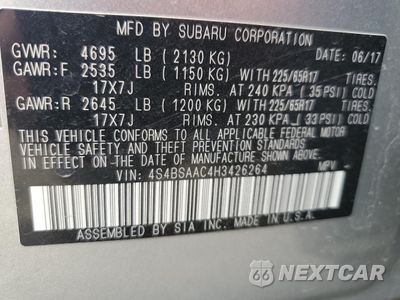 Zdjęcie 13 z 13 samochodu: 2017 SUBARU OUTBACK 2.5I VIN:4S4BSAAC4H3426264 - miniatura