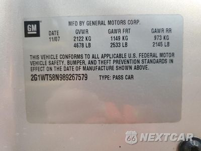 Zdjęcie 14 z 14 samochodu: 2008 CHEVROLET IMPALA LT VIN:2G1WT58N989267579 - miniatura