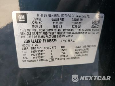 Zdjęcie 13 z 13 samochodu: 2015 CHEVROLET EQUINOX LS VIN:2GNALAEK1F1108529 - miniatura