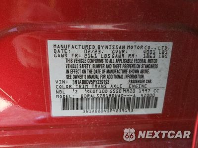 Zdjęcie 14 z 15 samochodu: 2023 NISSAN SENTRA SR VIN:3N1AB8DV5PY239193 - miniatura