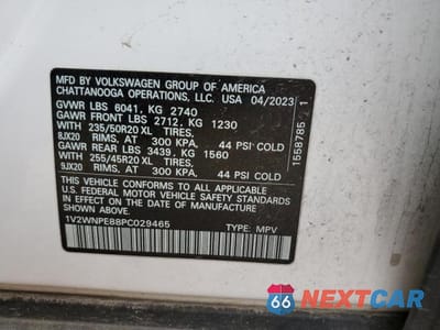 Zdjęcie 14 z 14 samochodu: 2023 VOLKSWAGEN ID.4 PRO S VIN:1V2WNPE88PC029465 - miniatura
