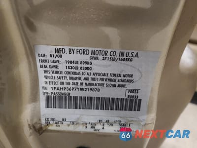 Zdjęcie 15 z 15 samochodu: 2000 FORD FOCUS SE VIN:1FAHP36P7YW219878 - miniatura