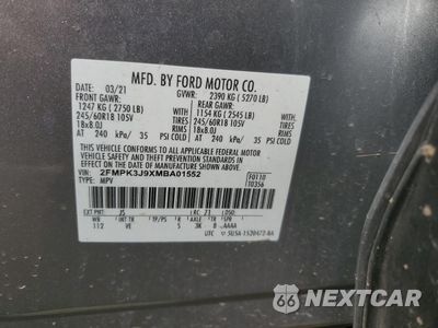 Zdjęcie 13 z 13 samochodu: 2021 FORD EDGE SEL VIN:2FMPK3J9XMBA01552 - miniatura