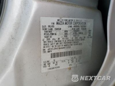 Zdjęcie 13 z 13 samochodu: 2004 MAZDA TRIBUTE LX VIN:4F2CZ94184KM13725 - miniatura