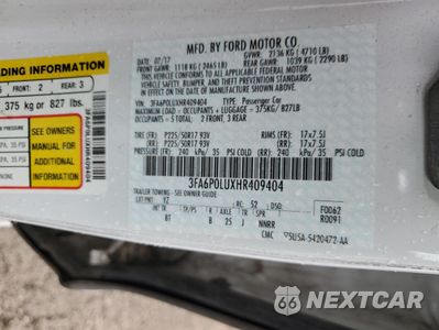 Zdjęcie 12 z 13 samochodu: 2017 FORD FUSION SE HYBRID VIN:3FA6P0LUXHR409404 - miniatura