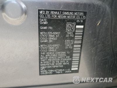 Zdjęcie 16 z 16 samochodu: 2016 NISSAN ROGUE S VIN:KNMAT2MV7GP697553 - miniatura