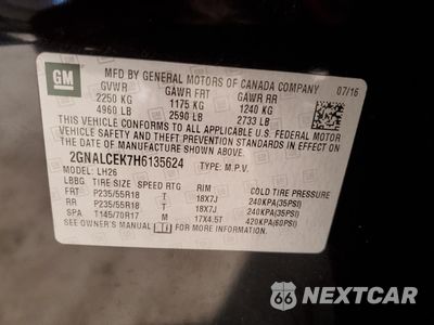 Zdjęcie 14 z 14 samochodu: 2017 CHEVROLET EQUINOX LT VIN:2GNALCEK7H6135624 - miniatura