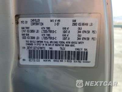Zdjęcie 14 z 14 samochodu: 1997 DODGE RAM 1500 VIN:3B7HF13Z7VG780731 - miniatura
