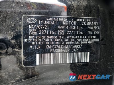 Zdjęcie 12 z 13 samochodu: 2021 HYUNDAI IONIQ LIMITED VIN:KMHCX5LD5MU259937 - miniatura
