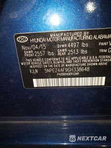 Zdjęcie 12 z 12 samochodu: 2016 HYUNDAI SONATA SE VIN:5NPE24AF9GH338648 - miniatura